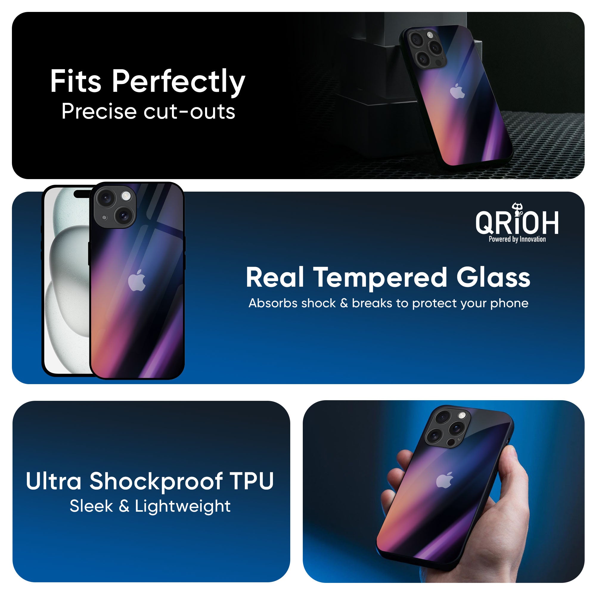 Color Fluid Glass Case for iPhone 16 Pro Max