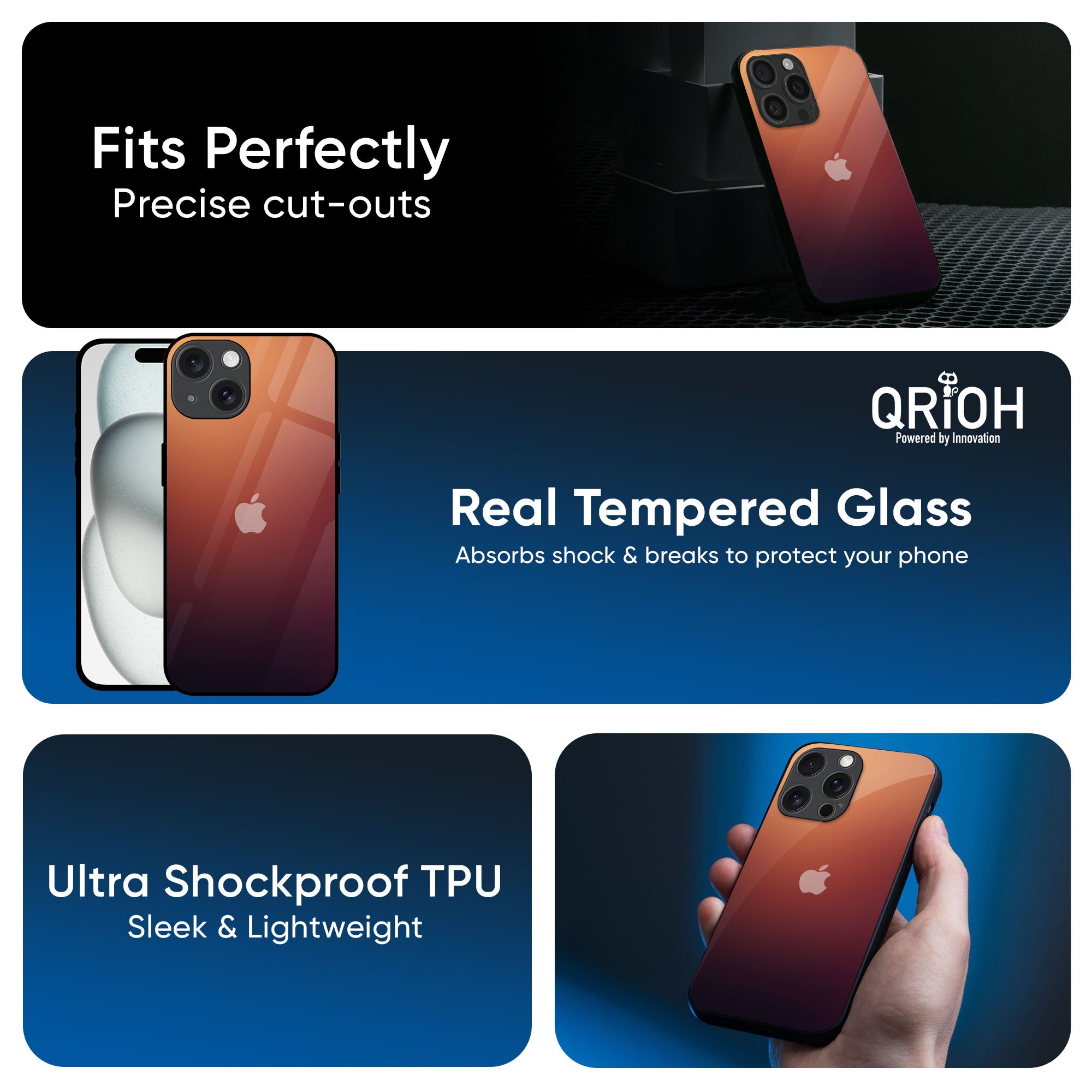 Sunset Background Glass Case for iPhone 16 Pro Max