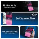 Pink Burn Gradient Glass Case for iPhone 16 Pro Max