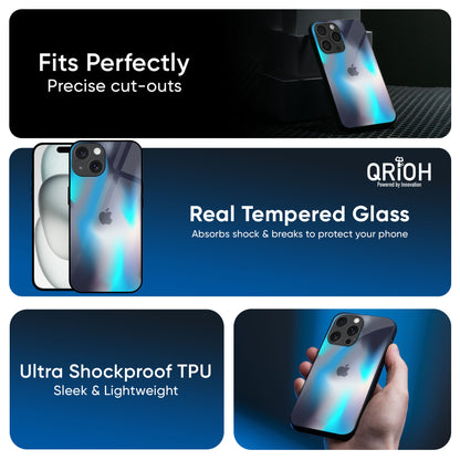 Blue Swan Shadow Glass Case for iPhone 16 Pro Max