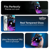 Brushy Color Glass Case for iPhone 16 Plus