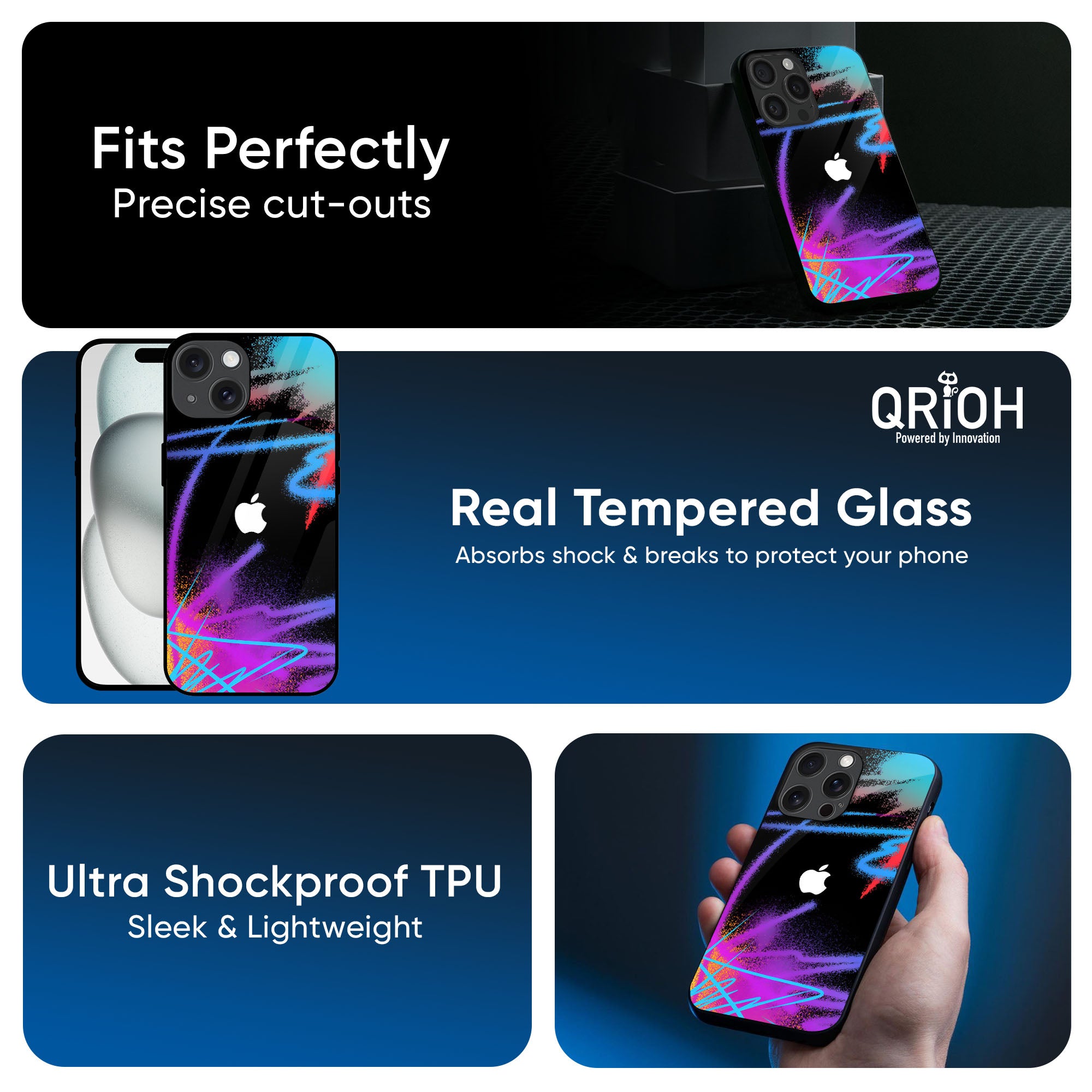 Brushy Color Glass Case for iPhone 16 Pro Max