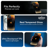 Grainy Yellow Glass Case for iPhone 16 Pro Max