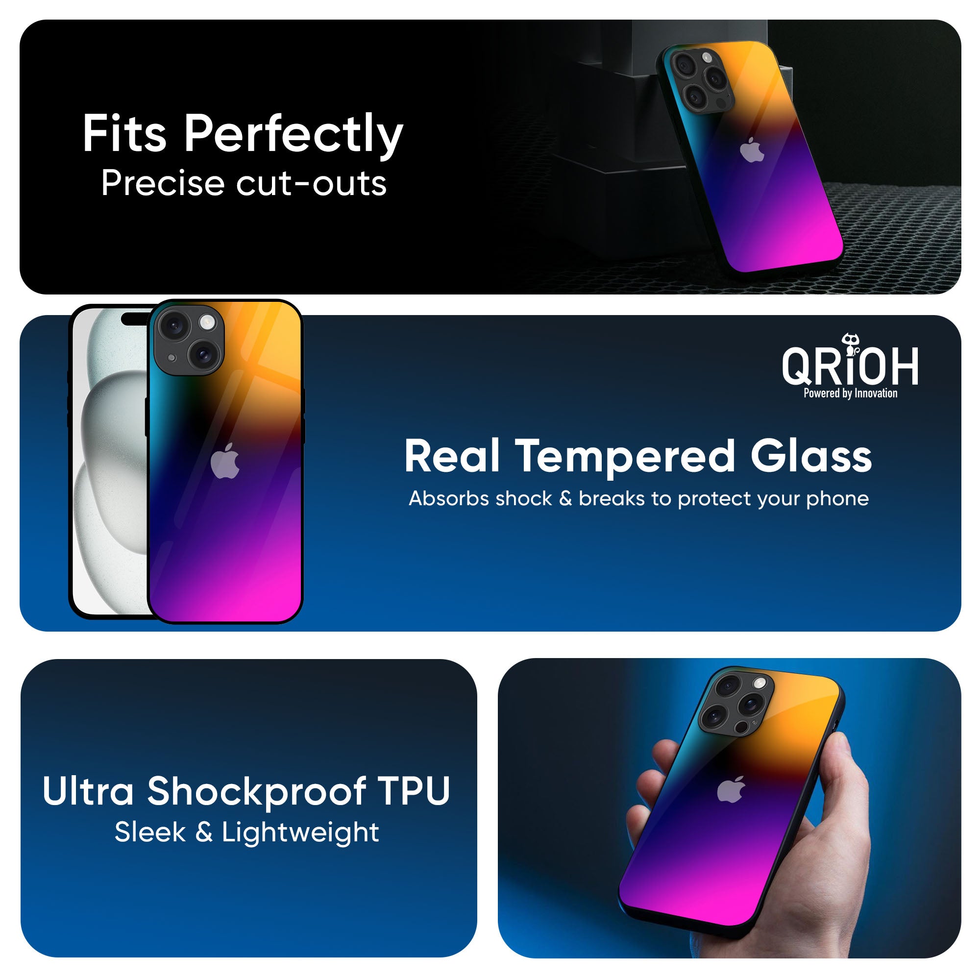 Prism Color Glass Case for iPhone 16 Pro Max