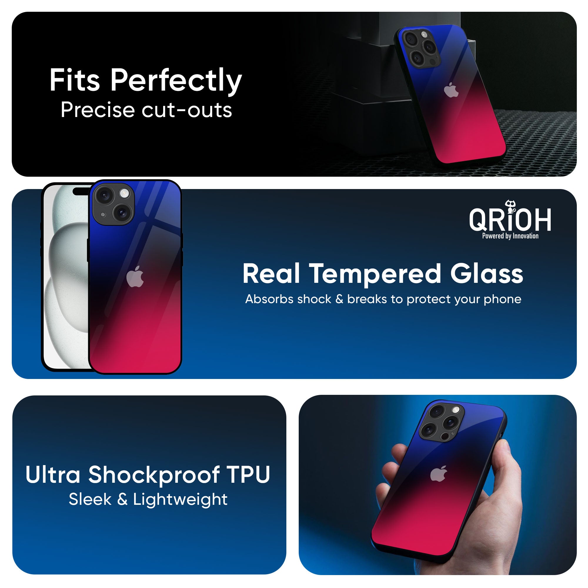 Mesmerizing Gradient Glass Case for iPhone 16 Pro Max