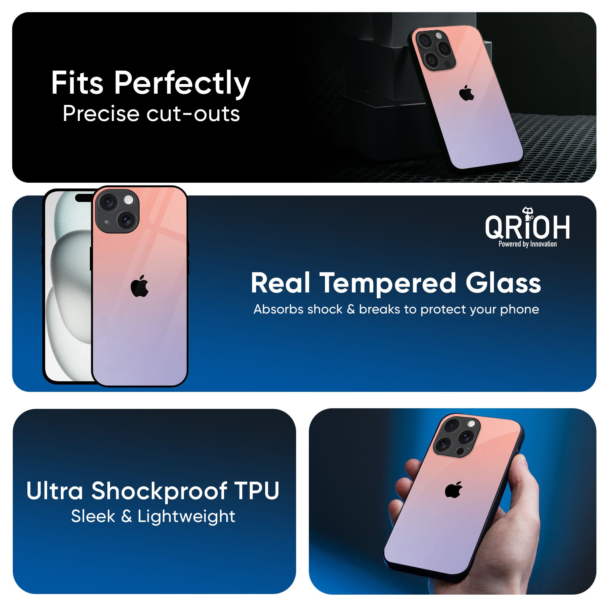 Dawn Gradient Glass Case for iPhone 16 Pro Max