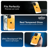 Rustic Orange Glass Case for iPhone 16 Plus