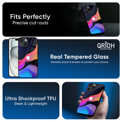 Colorful Fluid Glass Case for iPhone 17