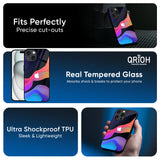 Colorful Fluid Glass Case for iPhone 16 Plus