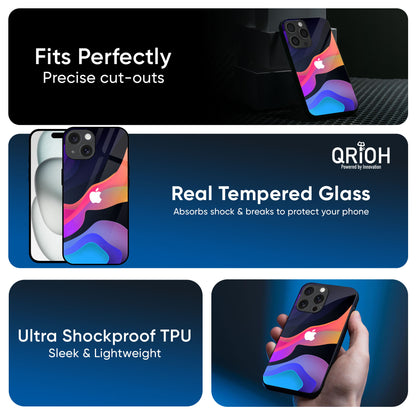 Colorful Fluid Glass Case for iPhone 16 Pro Max