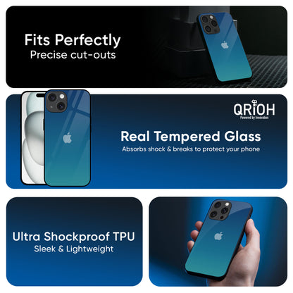 Celestial Blue Glass Case For iPhone 16 Pro Max