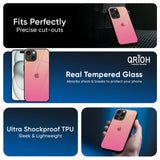 Pastel Pink Gradient Glass Case For iPhone 16 Pro Max