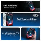 Brush Art Glass Case For iPhone 17