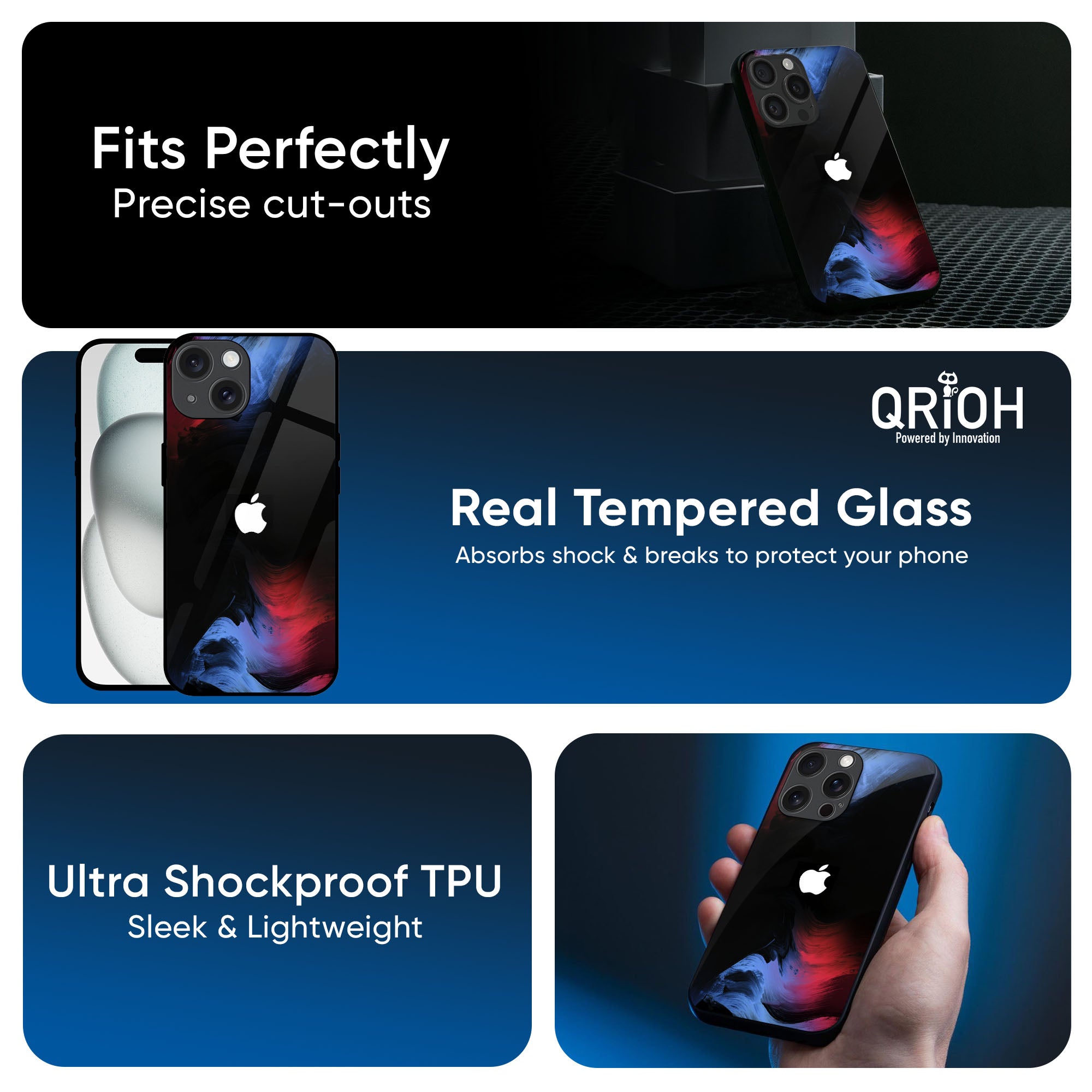 Fine Art Wave Glass Case for iPhone 16 Pro Max