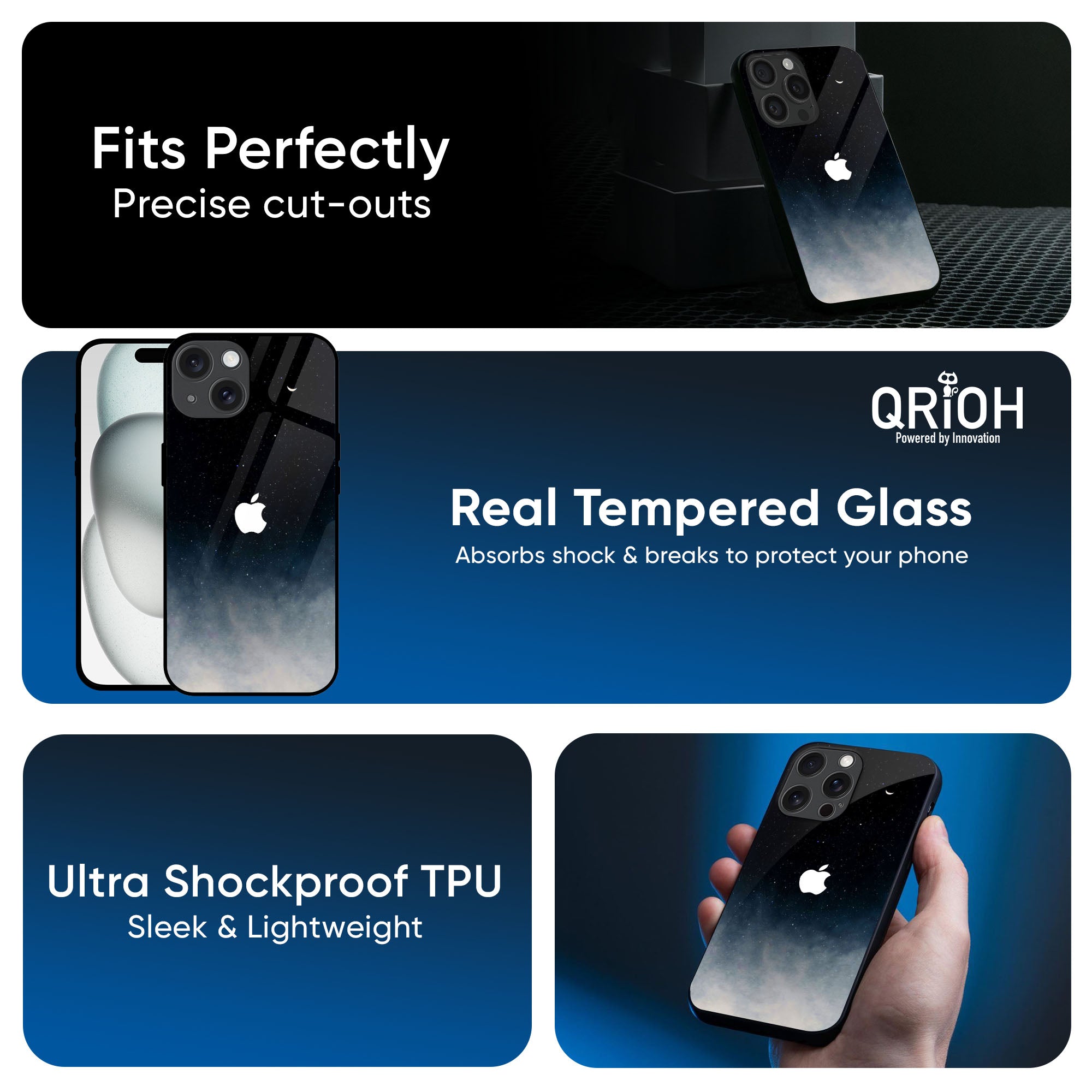 Aesthetic Sky Glass Case for iPhone 16