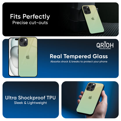 Mint Green Gradient Glass Case for iPhone 16 Pro Max