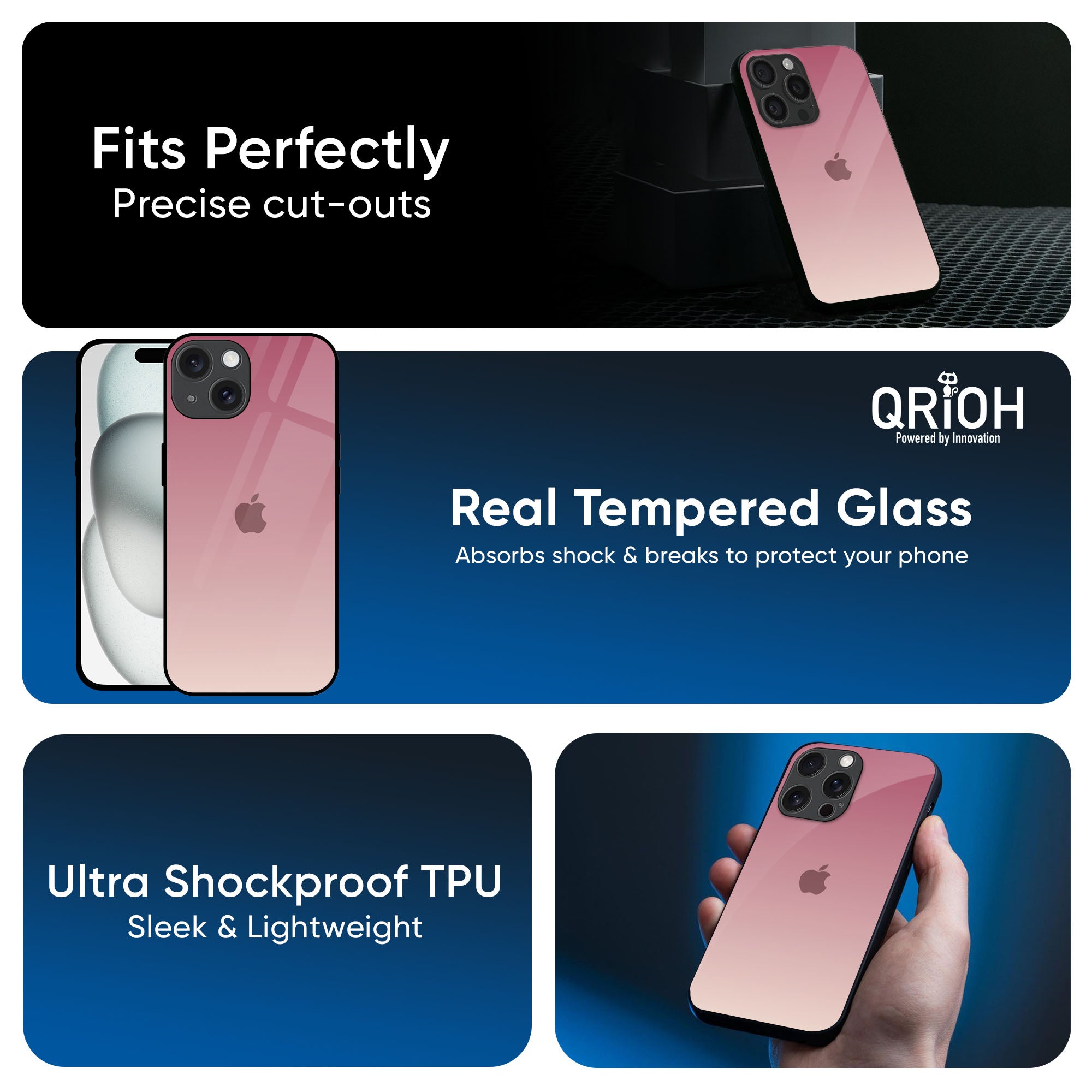 Blooming Pink Glass Case for iPhone 16 Pro Max