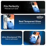 Wavy Color Pattern Glass Case for iPhone 17
