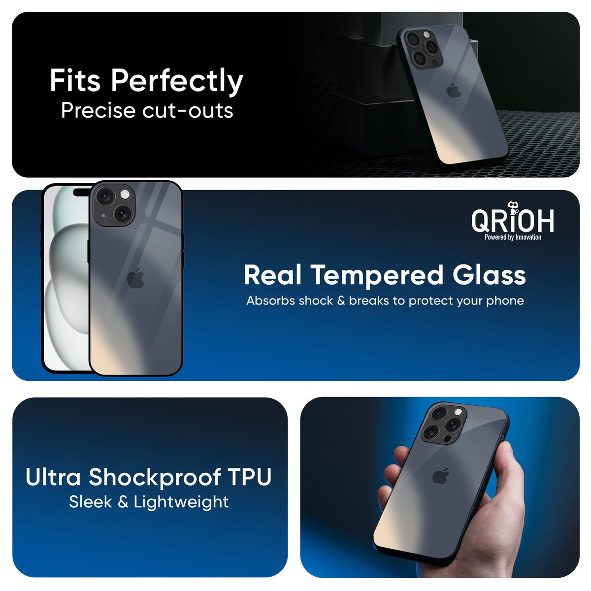 Metallic Gradient Glass Case for iPhone 17 Air