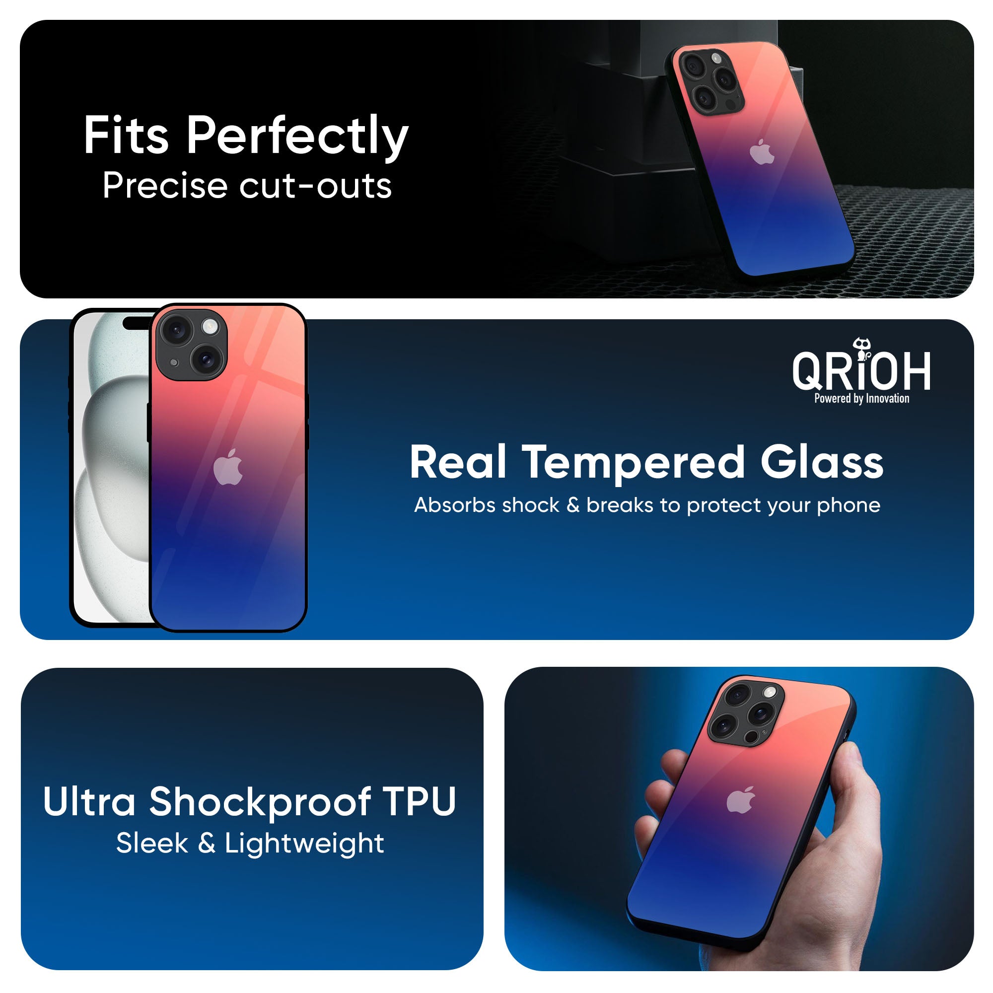 Dual Magical Tone Glass Case for iPhone 16 Pro Max