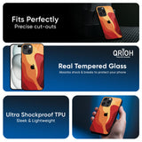 Magma Color Pattern Glass Case for iPhone 16 Pro Max