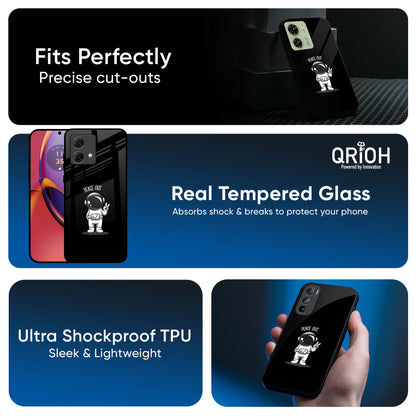 Peace Out Astro Glass Case for Motorola Edge 50 5G