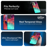 Colorful Aura Glass Case for Motorola G35 5G