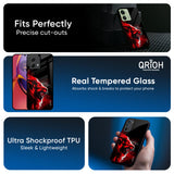 Red Angry Lion Glass Case for Motorola Edge 50 5G