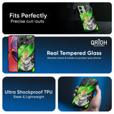 Anime Green Splash Glass Case for Motorola G45 5G