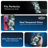 Abstact Tiles Glass Case for Motorola G45 5G