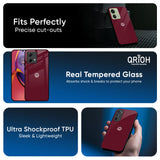 Classic Burgundy Glass Case for Motorola Edge 50 Neo 5G
