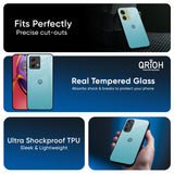 Arctic Blue Glass Case For Motorola G45 5G