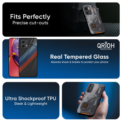 Carbon Inspired Glass Case for Motorola Edge 30 Ultra