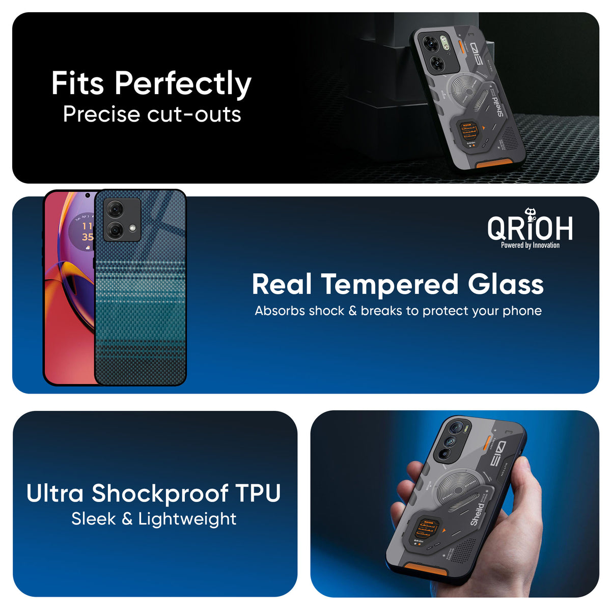 Modern Rug Glass Case for Motorola Edge 40