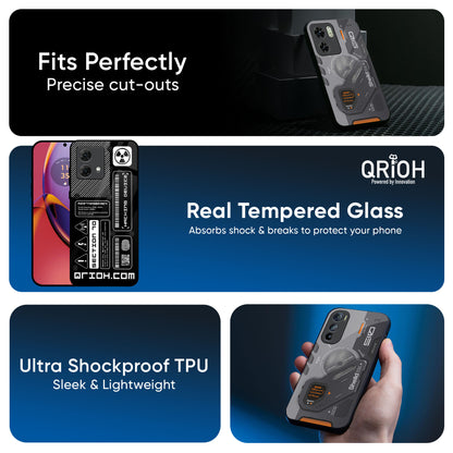 Futuristic Art Glass Case for Motorola Edge 40 Neo