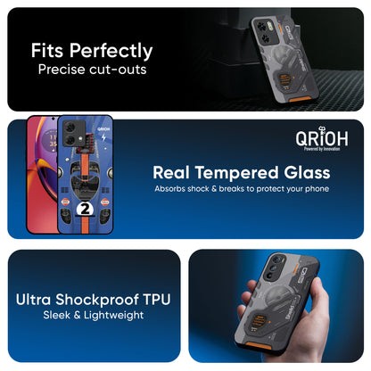 Car Adiction Glass Case for Motorola Edge 30