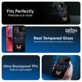 Angry Black Leopard Glass Case for Motorola Edge 50 Fusion 5G