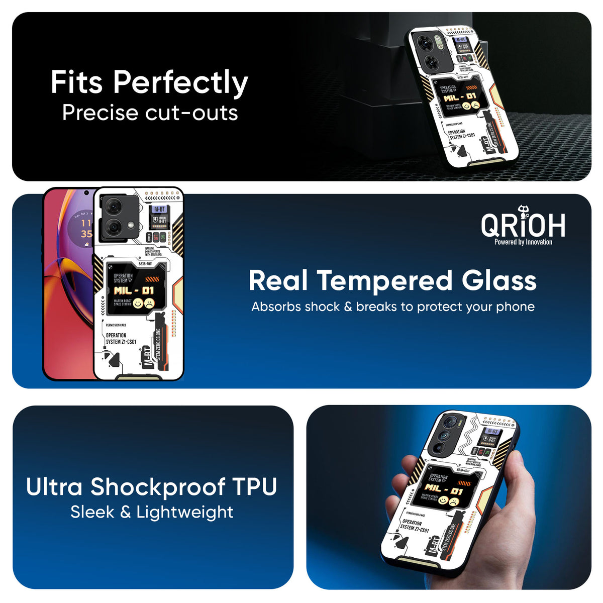 Tech Display Glass Case for Motorola Edge 30 Ultra