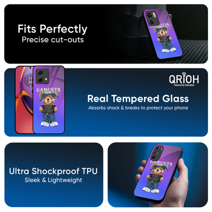 Gangsta Bear Glass Case for Motorola Edge 50 5G