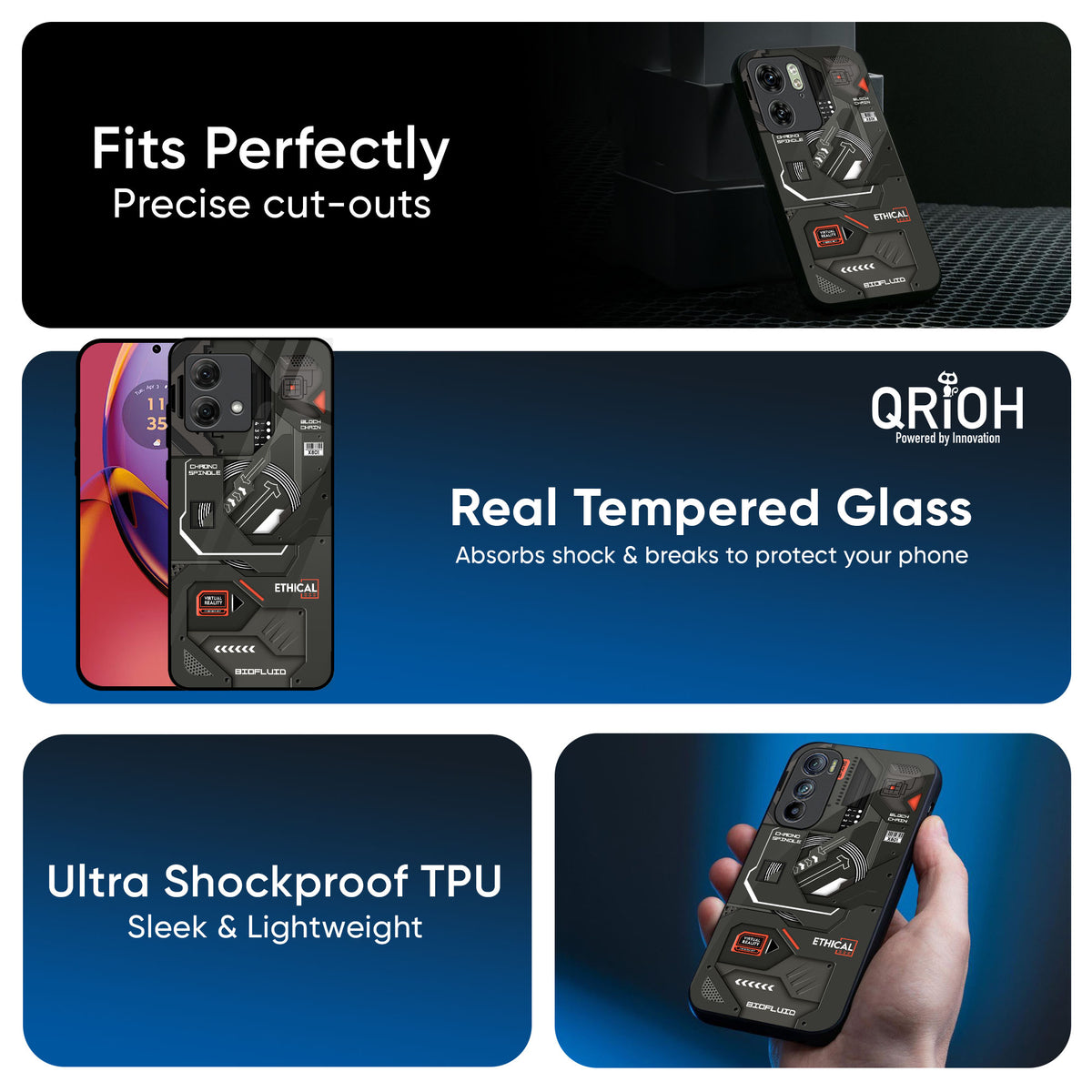 Tech Aesthetics Glass Case for Motorola Edge 50 Pro 5G