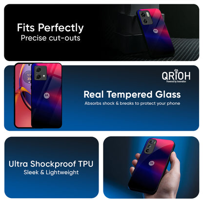 Blue Ombre Glass Case for Motorola G35 5G
