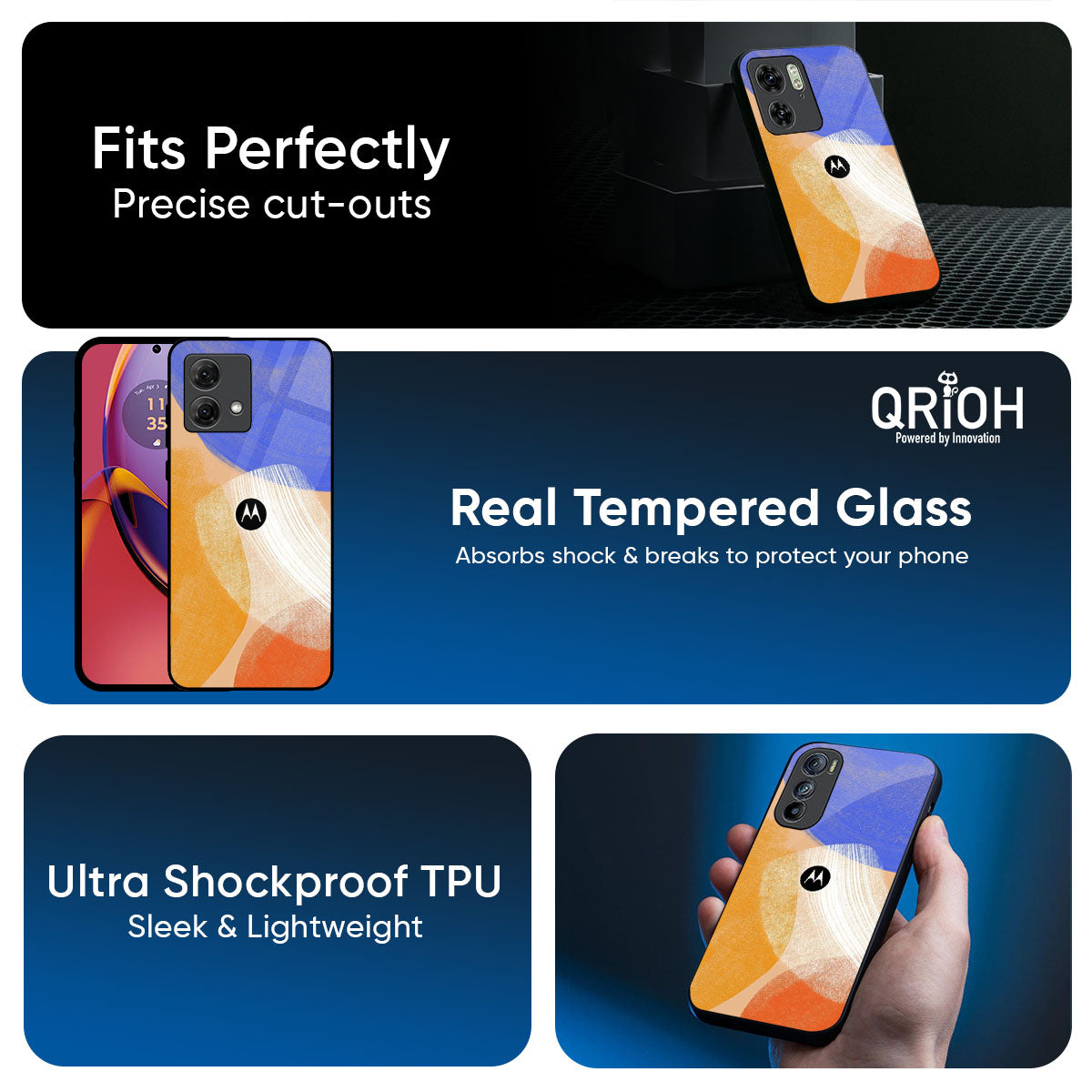 Creative Canvas Glass Case for Motorola G35 5G