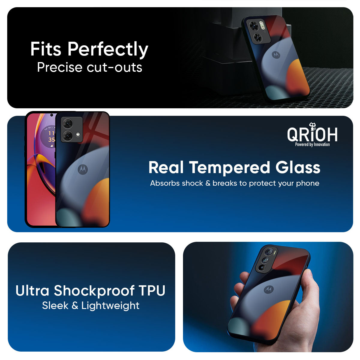Acrylic Stones Glass Case for Motorola Edge 50 Neo 5G