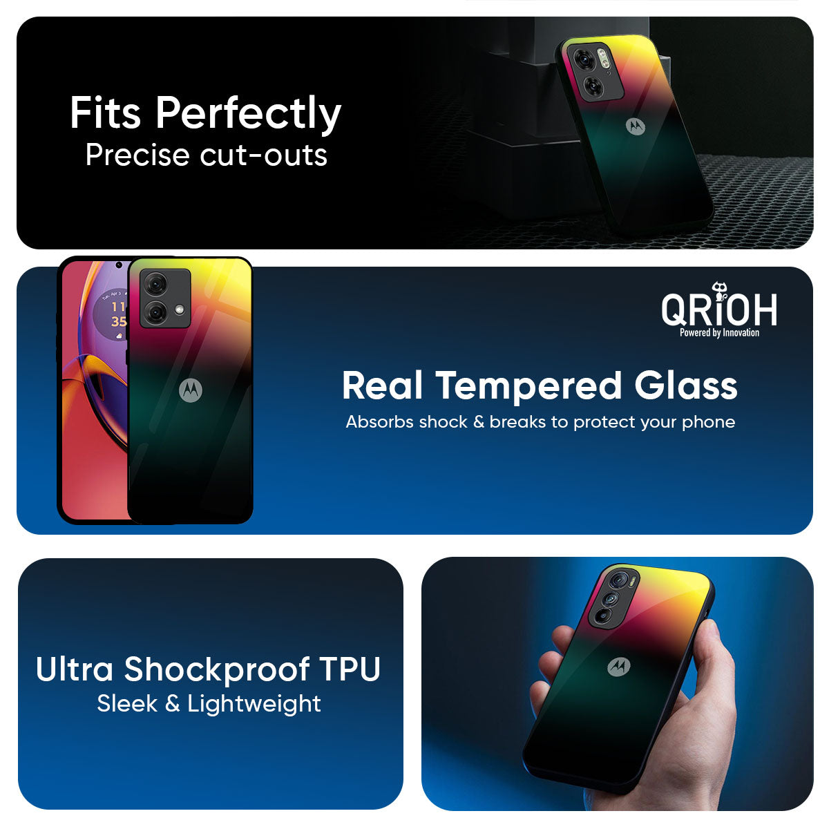 Sunland Gradient Glass Case for Motorola G35 5G
