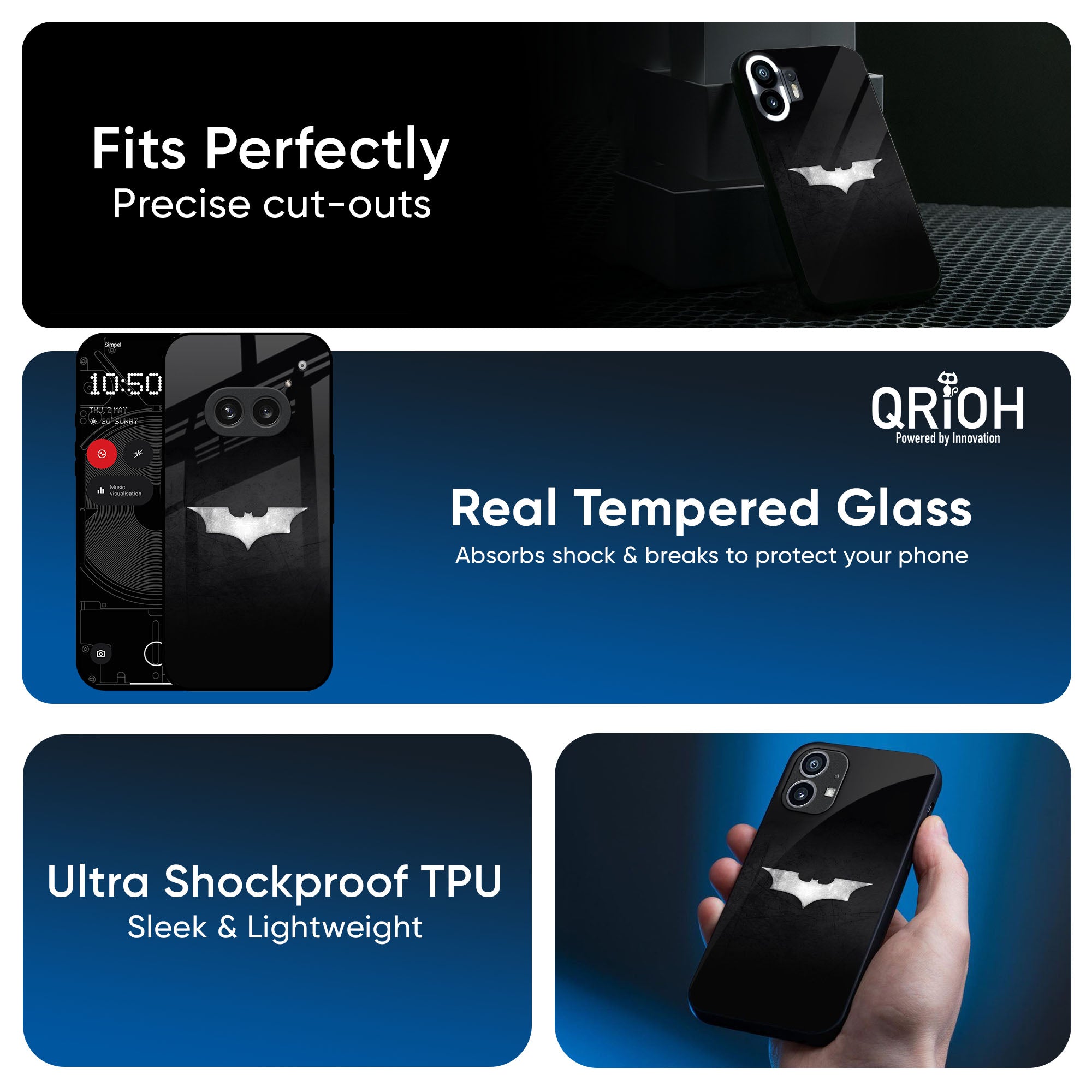 Super Hero Logo Glass Case for Nothing CMF Phone 1