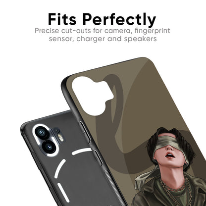 Blind Fold Glass Case for Nothing Phone 2a Plus