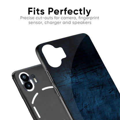 Dark Blue Grunge Glass Case for Nothing Phone 2a Plus