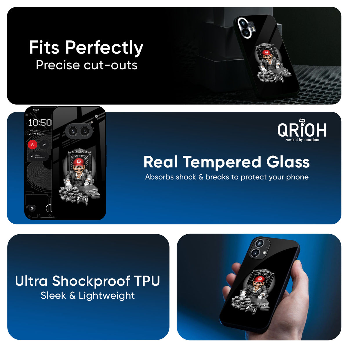 Dark Secret Glass Case for Nothing CMF Phone 1