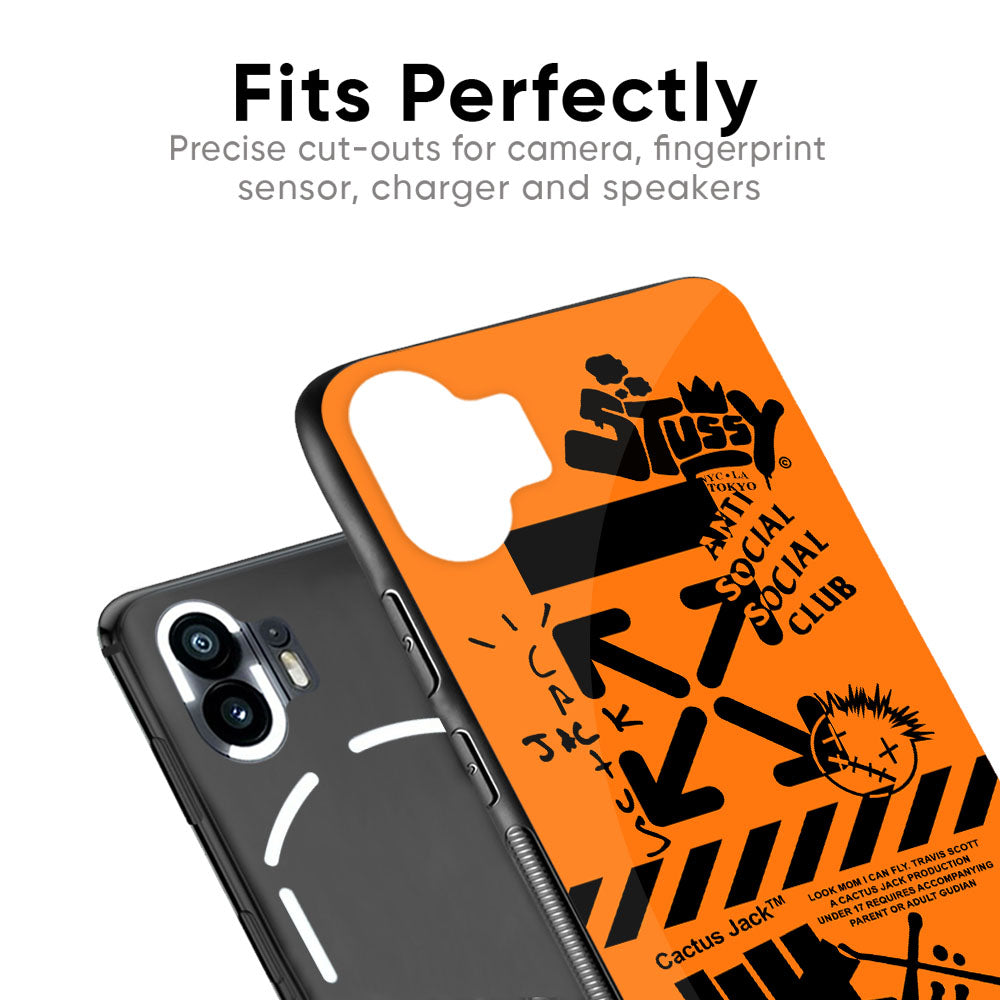 Anti Social Club Glass Case for Nothing Phone 2a Plus