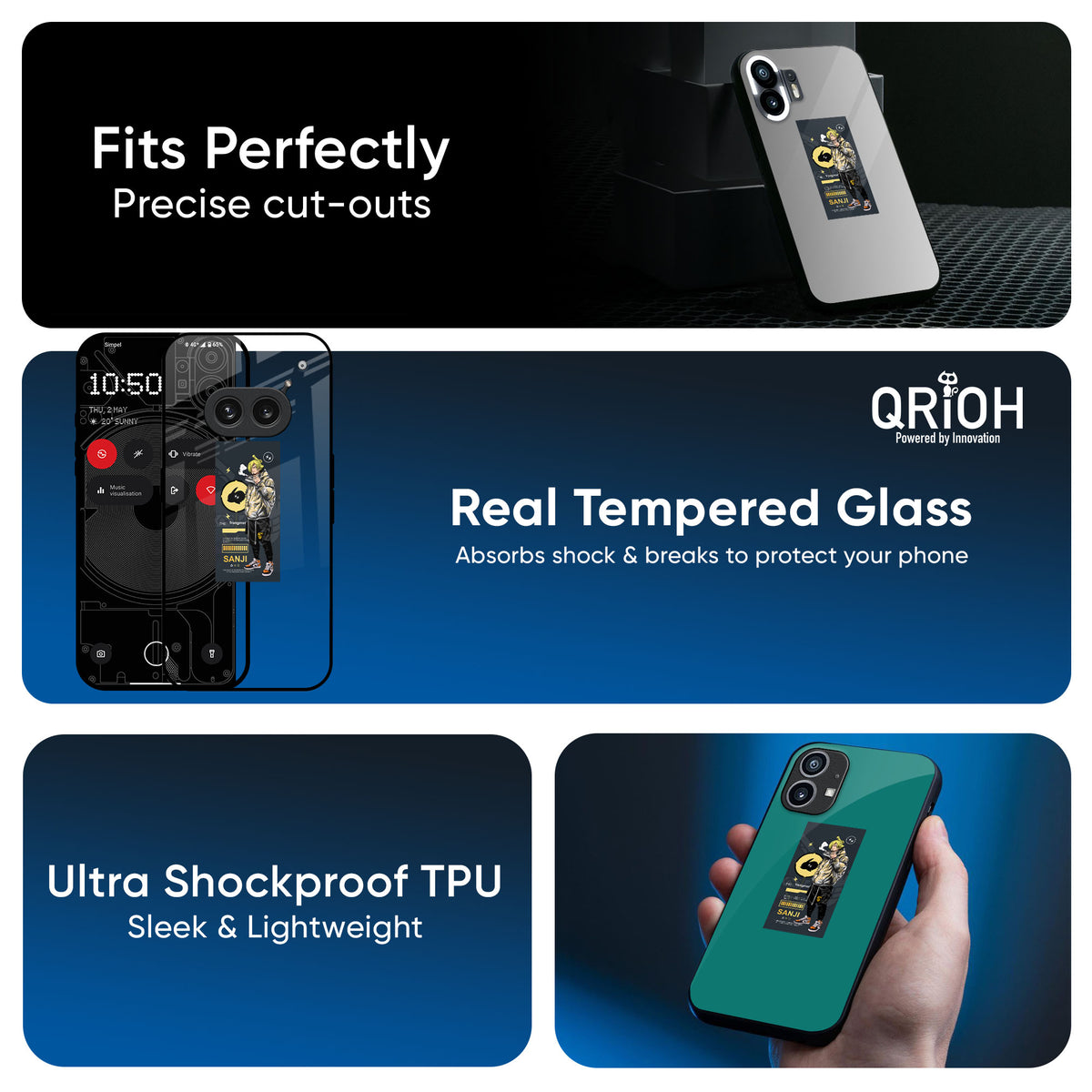 Cool Sanji Glass Case for Nothing CMF Phone 1